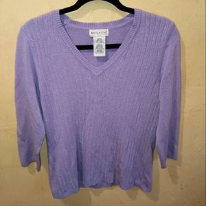 Im selling a medium soft lilac long sleeve shirt that has been worn lightly 💜